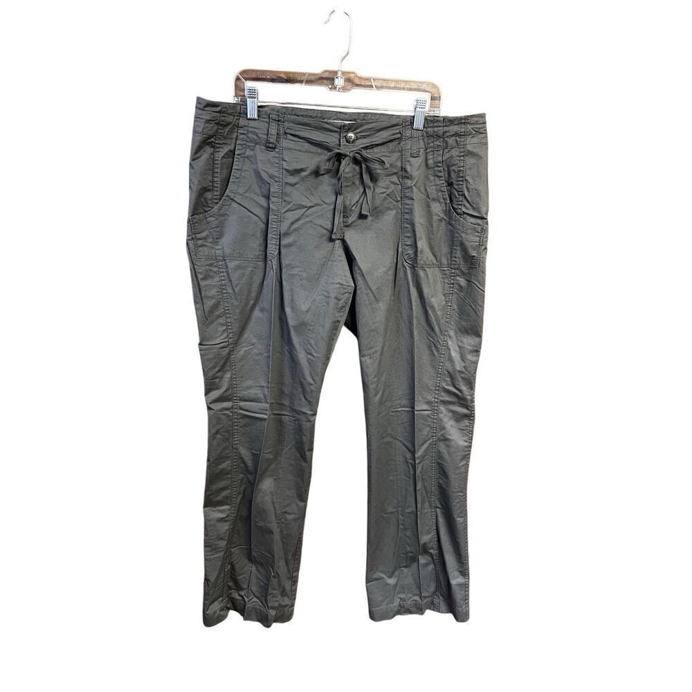 Old Navy Womans Drawstring Button Zipper Gray Pants Sz 16 NWOT